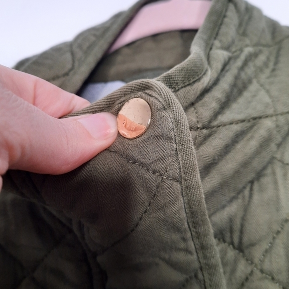 J.Crew Deep Moss Quilted Downtown Field Jacket S - Picture 7 of 8